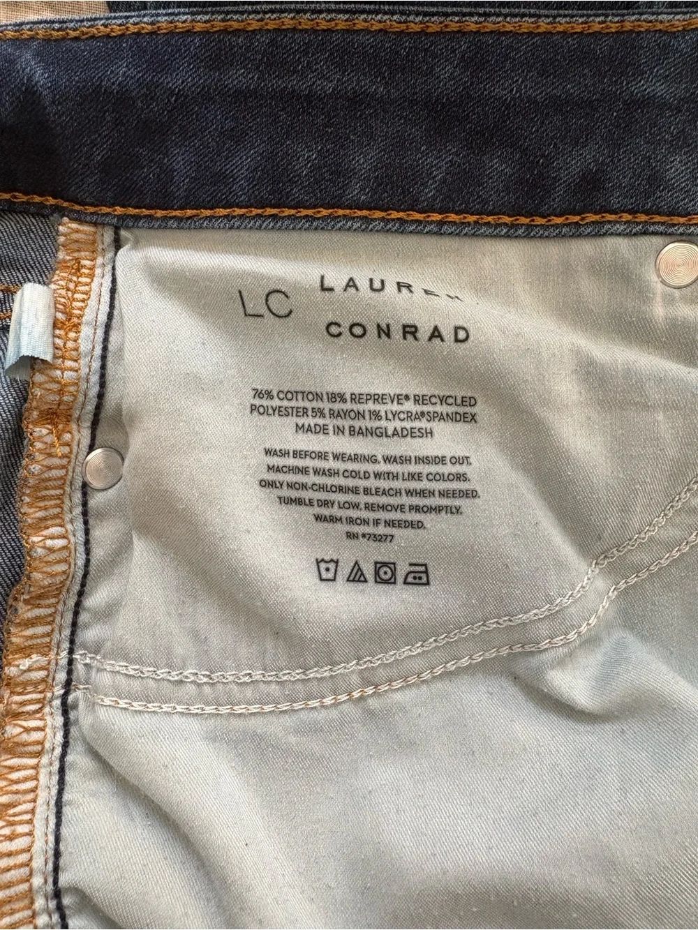 LC Lauren Conrad Women's Dark Blue Skinny Jeans Size 6